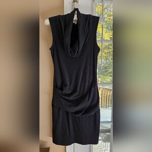 Size 1 James Perse Black Cowl Neck Dress Preloved